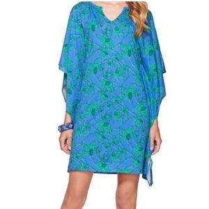 Lilly Pulitzer Stefani Dress Elephant Print Blue Green
